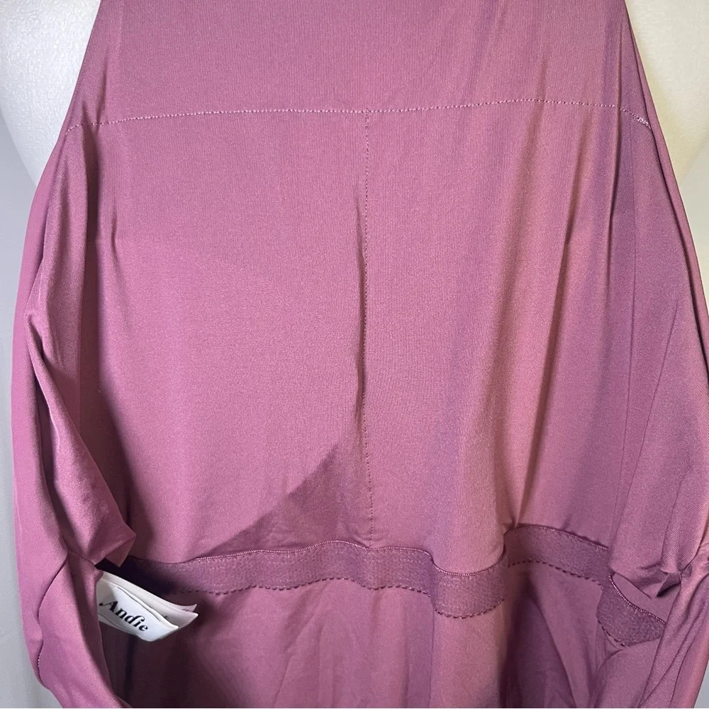 Andie The Luzon‎ One-Piece Halter Swimsuit Cactus Flower Purple Mauve Size L